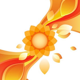 Abstract Flower Background Free Vector - Free vector #209959