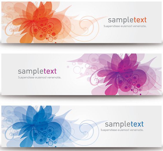Blossom Banners - Free vector #210059