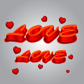 Love 3d Text - Kostenloses vector #210599