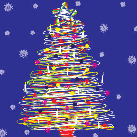 Spiral Christmas Tree - Kostenloses vector #211819