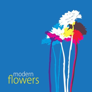Modern Flowers - vector gratuit #211929 