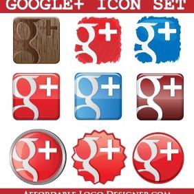 Google Plus Icon Pack - бесплатный vector #212349