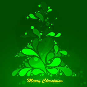 Abstract Green Christmas Tree Vecto - Free vector #212379