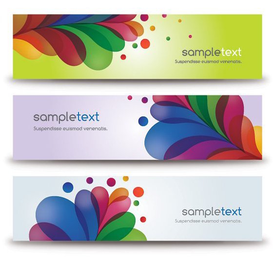 Colorful Banners - Free vector #213149