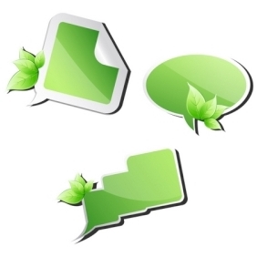 Leafy Dialogue Bubbles - Kostenloses vector #213879