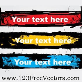 Grunge Text Banner-2 - Kostenloses vector #214329