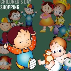 46 Free Childrens Day Shopping Vectors - Kostenloses vector #215819