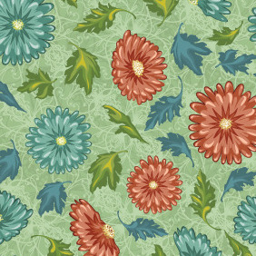 Free Vector Floral Seamless Pattern - Kostenloses vector #216929