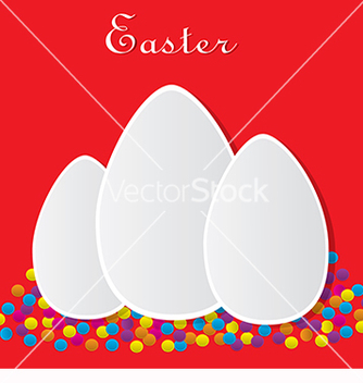 Free red card for easter vector - vector #217689 gratis