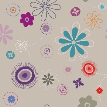 Flowers Pattern - Free vector #217849