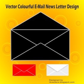 Vector Colourful E-Mail News Letter Design - Free vector #218759