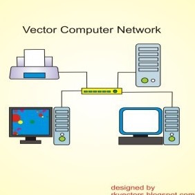 Vector Computer Network - vector gratuit #219209 