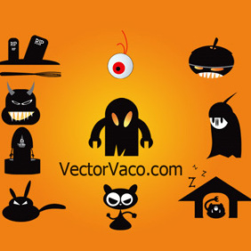 Halloween Vectors - Free vector #219799