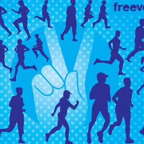Runners Vectors - vector #219939 gratis