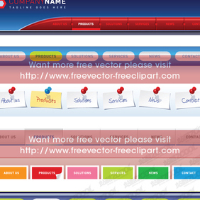 Website Menu Bar - vector gratuit #220189 