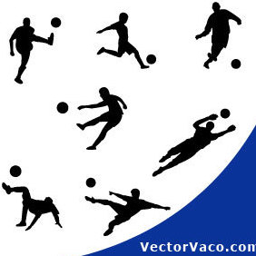 Football Player Silhouettes - Free vector #220709