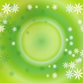 Green Flowers Vector Graphique Background - Free vector #220969