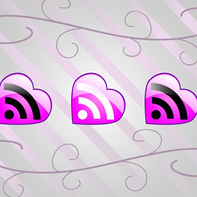 Love Rss Icons - Free vector #221669