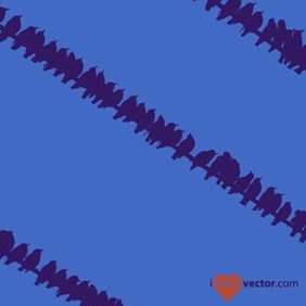 Birds On A Wire Vector - Free vector #222209