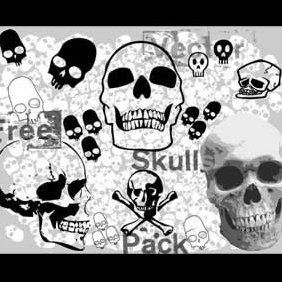 Free Vector Skulls Pack - vector gratuit #223479 