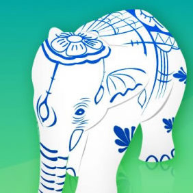 Elephant Figurine - vector gratuit #223589 