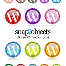 30 Free Vector Wordpress Icons - vector #224019 gratis