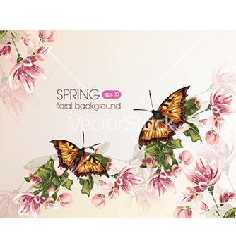 Free floral background vector - Free vector #224789