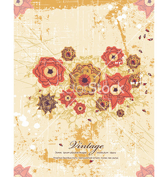 Free grunge floral background vector - Free vector #224929