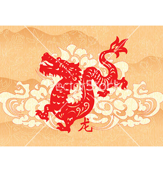 Free abstract dragon with floral vector - бесплатный vector #225709