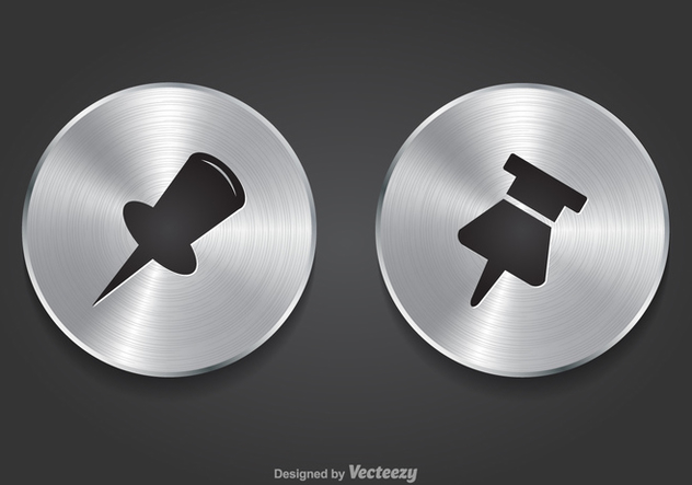 Free Thumb Tack Vector Metal Buttons - Free vector #272369