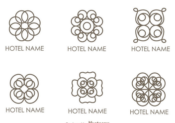 Floral Ornament Hotel Logo Vectors - vector #272389 gratis