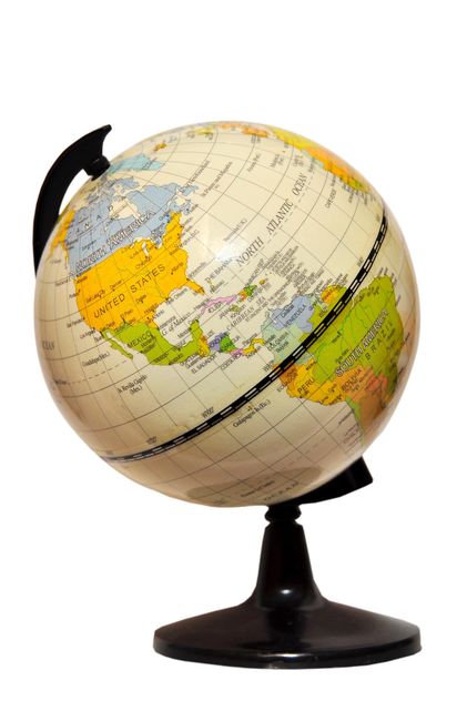 Terrestrial globe isolated on white background - image gratuit #273209 