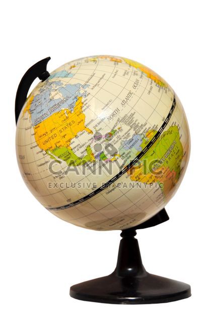 Terrestrial globe isolated on white background - Free image #273209