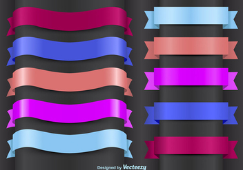 Colorful ribbons - vector gratuit #274599 