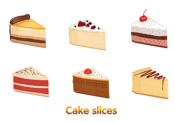 Cake Slice Vectors - Free vector #274609