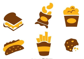 Snack Food Icons - Free vector #275149