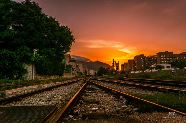 Sunrise at train tracks in Trapani, Sicily (Italy) - бесплатный image #291099