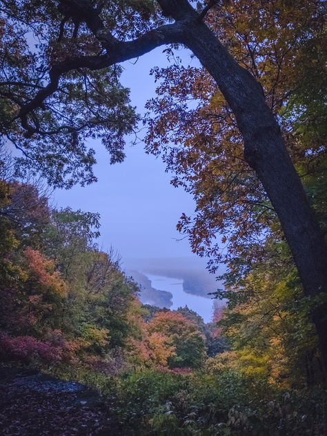 Misty Mississippi Autumn, Wyalusing State Park, Wisconsin - Free image #294359