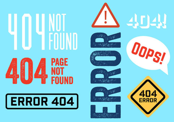 404 Errors - Free vector #297719