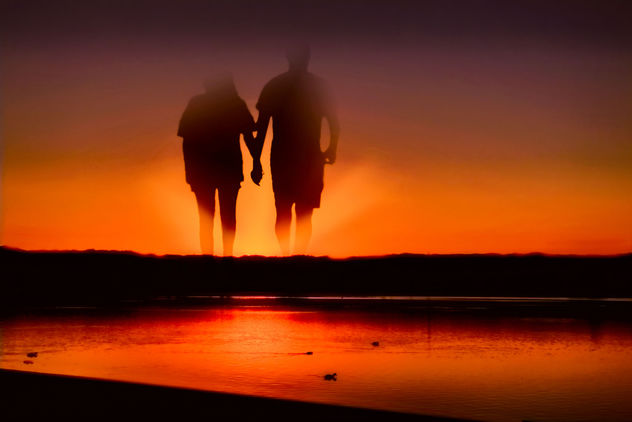 Ghost couple at sunset - Free image #300619