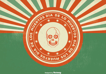 Retro Vintage Style Dia de Los Muertos Illustration - бесплатный vector #301839