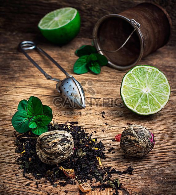 Dry tea, mint and lime - бесплатный image #302099