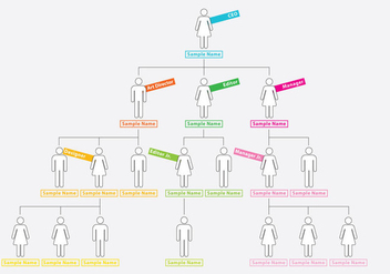 Colorful Organization Chart - Kostenloses vector #302669