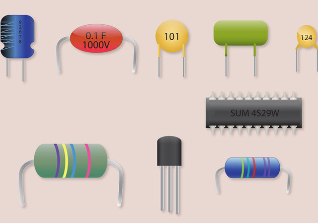 Transistor Vector Parts Set - vector gratuit #303649 