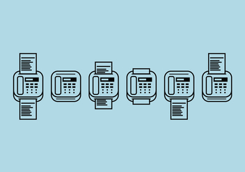 Fax Icons Vector Set - Free vector #304289