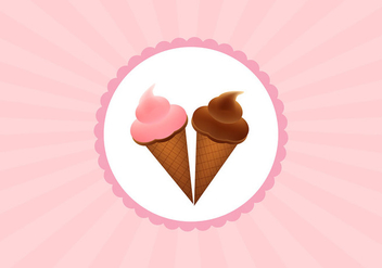 Ice cream cone cup vectors - Kostenloses vector #305169