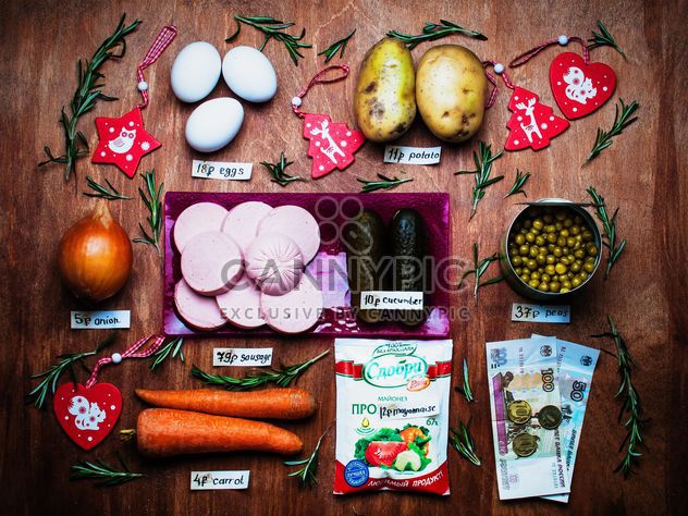 Ingredients for Russian traditional New year salad - image gratuit #305399 