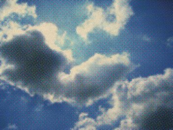Retro Halftone Clouds - Kostenloses image #313249