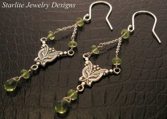 Starlite Jewelry Designs - Briolette Earrings - Jewelry Design ~ Peridot Earrings - бесплатный image #314059