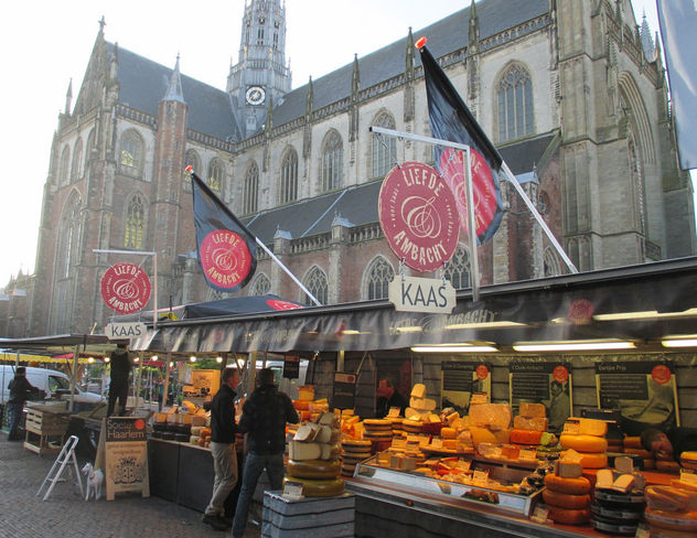 market on the grote markt, haarlem - image gratuit #318419 